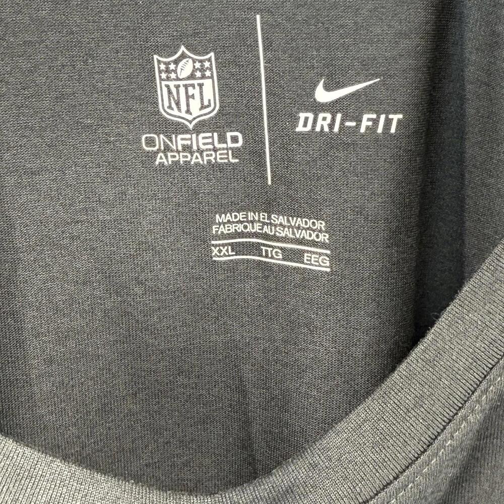Carolina Panthers Shirt Mens XXL Black Camo Nike Drifit Salute To Service NFL - Picture 4 of 6